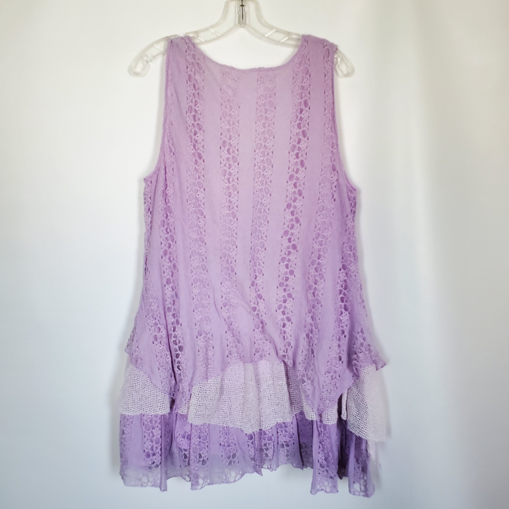 Pretty Angel Layered Purple Dress/Tunic Vintage - Picture 2 of 5